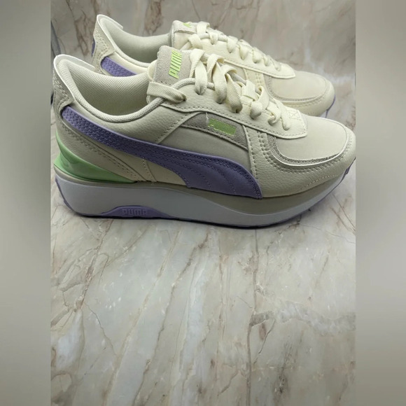 Puma Cruise Rider NU Satin Sneaker,
White + Pristine, Size US 5.5/EU 36.5, NIB - Picture 10 of 15